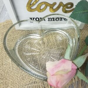 Heart Shaped Glass Bowl